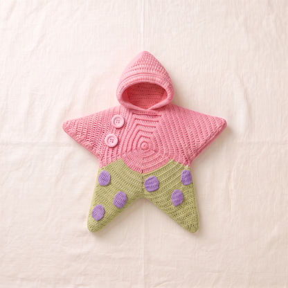 Snug Star Baby Blanket – Hooded Crochet Star Swaddle
